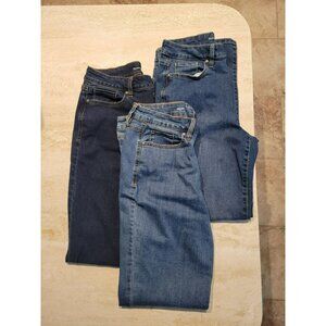 STYLE & CO 3-PAIR STRAIGHT LEG JEANS, SIZE 12/31  LONG